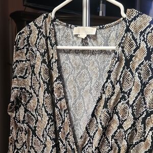 Animal Print Wrap Dress